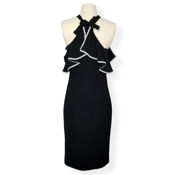 ShoShanna Off Shoulder Ruffle Sheath Dress Size 0 - Picture 5 of 9